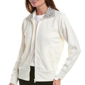 Golden Goose Cream Bomber Jacket with Embellished Collar